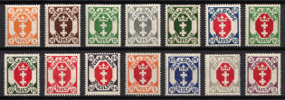 1921 Danzig Gdansk, Germany (Mi. 73 - 86, Full Set, CV $30)