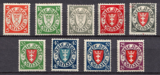 1924-38 Danzig Gdansk, Germany (Mi. 193 - 201, Full Set, CV $130)