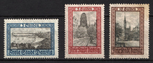 1924-28 Danzig Gdansk, Germany (Mi. 209 - 211, CV $50)