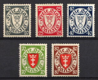 1935 Danzig Gdansk, Germany (Mi. 245 - 246, 248 - 250, CV $30)