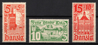 1935 Danzig Gdansk, Germany (Mi. 256 - 258, Full Set, CV $30, MNH)