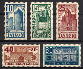 1936 Danzig Gdansk, Germany (Mi. 262 - 266, Full Set, CV $20)