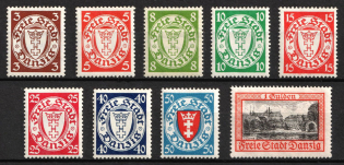 1938-39 Danzig Gdansk, Germany (Mi. 289 - 297, Full Set, CV $30)