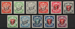 1924-25 Danzig Gdansk, Germany, Official Stamps (Mi. 41 - 51, Full Set, CV $240)