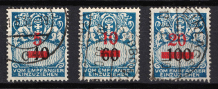 1932 Danzig Gdansk, Germany, Official Stamps (Mi. 40 - 42, Used, CV $40)