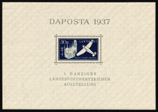 1937 Danzig Gdansk, Germany, Souvenir Sheet (Mi. Bl. 2 a, CV $30)