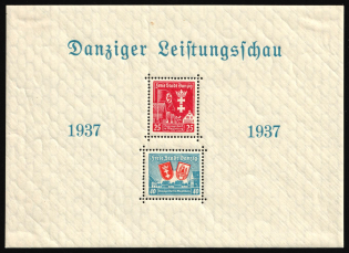 1937 Danzig Gdansk, Germany, Souvenir Sheet (Mi. Bl. 3, CV $70)