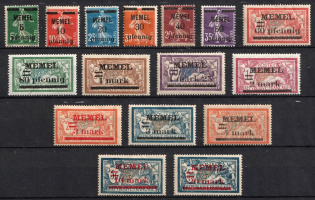 1920-22 Memel, Germany (Mi. 18 - 33, Full Set, Signed, CV $120)