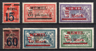 1921-22 Memel, Germany (Mi. 34 - 35, 36 - 39, Full Sets, CV $30)