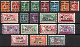 1922 Memel, Germany (Mi. 52 - 71, Full Set, CV $30)