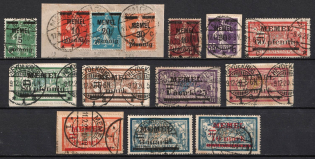1920-22 Memel, Germany (Mi. 18 - 30, 32, Used, CV $300)