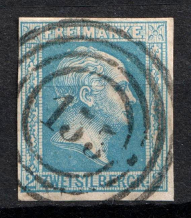 1857 2Sgr Prussia, German States, Germany (Mi. 7 a, Used, CV $155)