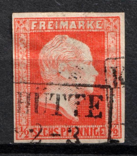 1859 1/2pf Prussia, German States, Germany (Mi. 13, Used, CV $280)