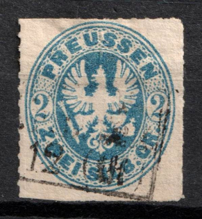 1862 2Sgr Prussia, German States, Germany (Mi. 17 b, Used, CV $50)