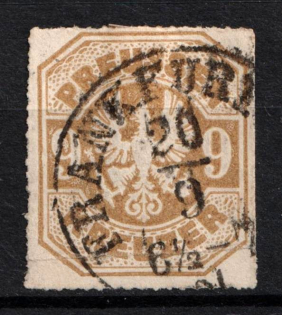 1867 9Kr Prussia, German States, Germany (Mi. 26, Used, CV $85)