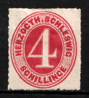 1864 4S Schleswig, German States, Germany (Mi. 3, CV $80)