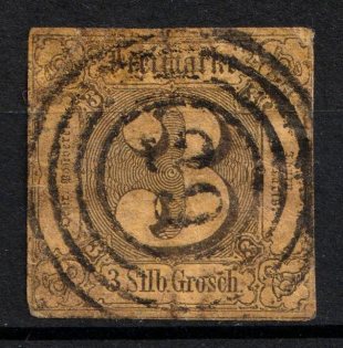1858 3Sgr Thurn und Taxis, German States, Germany (Mi. 6 b, Used, CV $70)