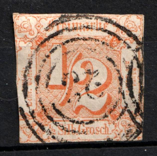 1862 1/2Sgr Thurn und Taxis, German States, Germany (Mi. 28, Used, CV $40)