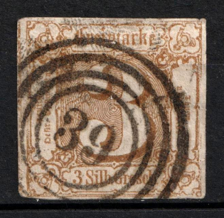 1863 3Sgr Thurn und Taxis, German States, Germany (Mi. 31, Used, CV $50)