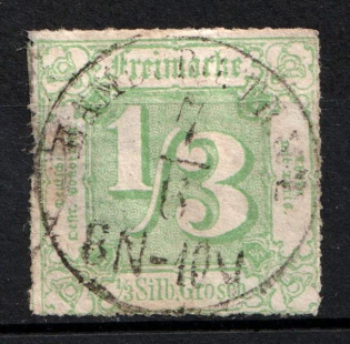 1862 1/3Sgr Thurn und Taxis, German States, Germany (Mi. 36, Used, CV $420)