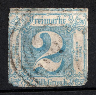 1865 2Sgr Thurn und Taxis, German States, Germany (Mi. 39, Used, CV $100)