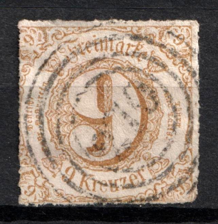 1865 9Kr Thurn und Taxis, German States, Germany (Mi. 44, Used, CV $35)