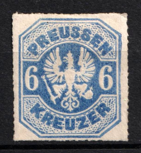 1867 6Kr Prussia, German States, Germany (Mi. 25, Signed, CV $40)