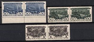 1945 3d Anniversary of the Victory before Moscow, Soviet Union, USSR, Russia, Pairs (Full Set, MNH)