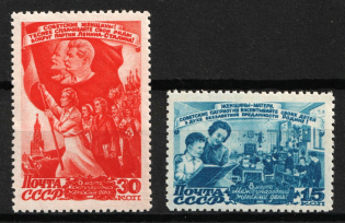 1947 International Day of Women, Soviet Union, USSR, Russia (Full Set, MNH)
