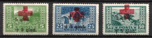 1924 Albania (Mi. 100, 102, 103, CV $90)