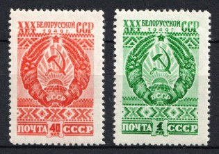 1949 30th Anniversary of Belorussian SSR, Soviet Union, USSR, Russia (Full Set, MNH)