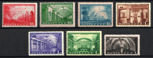 1950 Moscow Subway Stations, Soviet Union, USSR (Full Set, MNH)