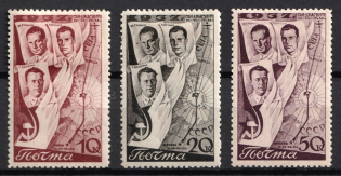 1938 The Second Trans - Polar Flight from Moscow to San - Jacinto (USA), Soviet Union, USSR, Russia (Full Set)