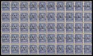 1920-22 20pf Joining of Upper Silesia, Germany, Official Stamps, Block (Mi. 11 IX, CV $150, MNH)