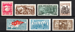 1927 The 10-th Anniversary of October Revolution 1917, Soviet Union, USSR, Russia (Zv. 213 - 219, Full Set, CV $120)