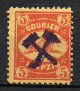 1893 5pf Grimma, Germany Local Post, Private City Mail (Mi. 6, CV $130)