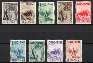 1937 Albania, Albanian Kingdom (Mi. 252 - 260, Full Set, CV $70, MNH)