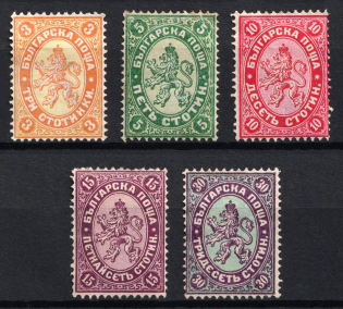 1882 Bulgaria (Mi. 14 - 17, 19, CV $90)