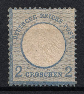 1872 2gr German Empire, Small Breast Plate, Germany (Mi. 5, CV $1,080)