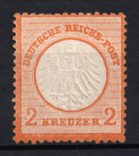 1872 2kr German Empire, Small Breast Plate, Germany (Mi. 8, CV $30)