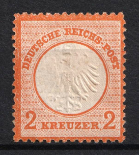 1872 2kr German Empire, Small Breast Plate, Germany (Mi. 8, CV $70)