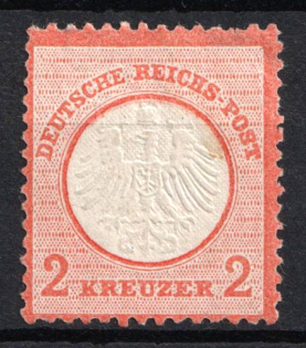 1872 2kr German Empire, Small Breast Plate, Germany (Mi. 15, CV $960)