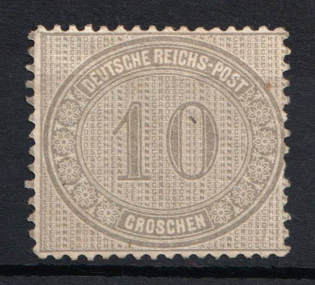 1872 10gr German Empire, Germany (Mi. 12, CV $30)