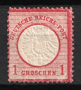 1872 1gr German Empire, Large Breast Plate, Germany (Mi. 19, CV $120)