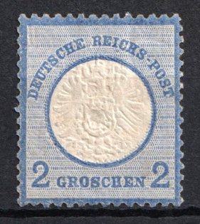 1872 2gr German Empire, Large Breast Plate, Germany (Mi. 20, CV $40)
