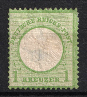 1872 1kr German Empire, Large Breast Plate, Germany (Mi. 23 a, CV $50)