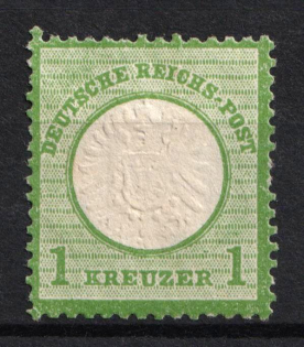 1872 1kr German Empire, Large Breast Plate, Germany (Mi. 23 b, CV $140)
