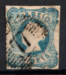 1853 25r Portugal (Scott 2, Used, CV $20)
