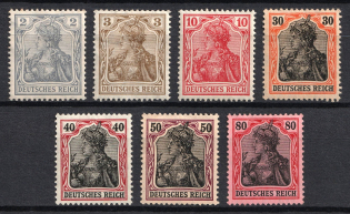1905-13 German Empire, Germany (Mi. 83 I - 84 I, 86 I, 89 I - 91 I, 93 I, CV $280)