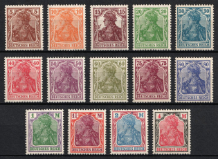 1920-21 German Empire, Germany (Mi. 140 - 153, Full Set, CV $30, MNH)